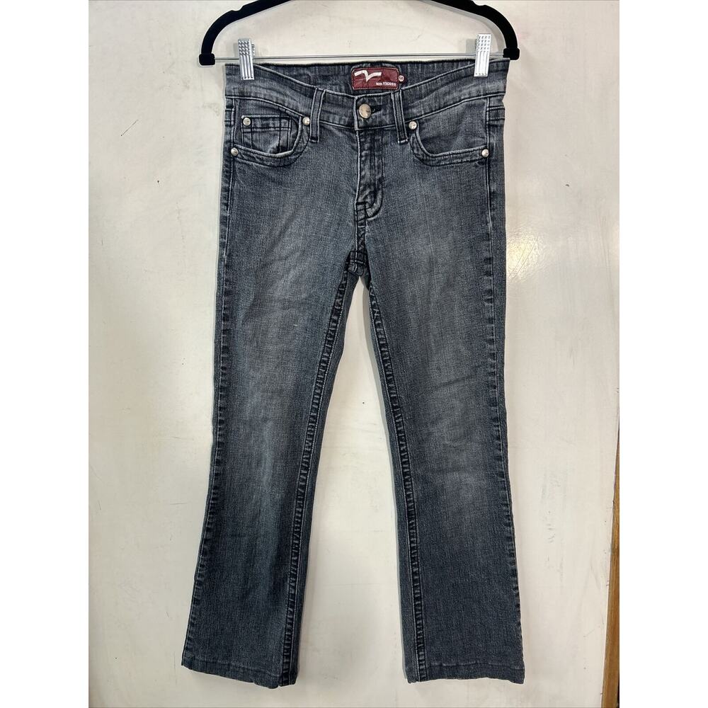 Vigoss Boot Gray Jeans Low Rise Sz 5/6 Stretch Blue‎ Denim Pants Stretch